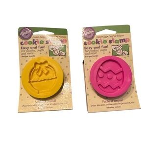 Wilton Easter Cookie Stamps, basket and egg NEW